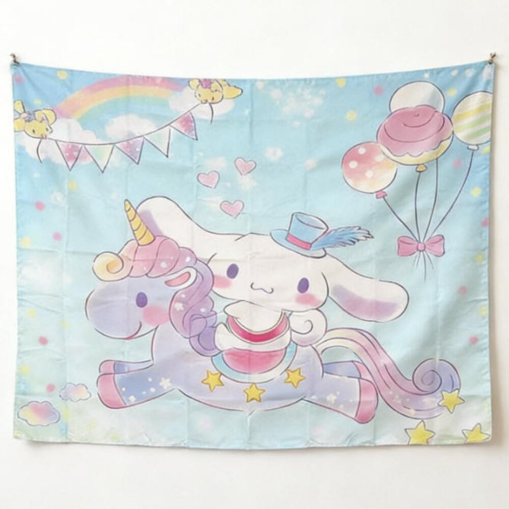 Lovely Cartoon Tapestry Bedroom Wall Hanging 51" X 59"